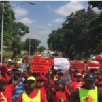 Numsa-affiliated workers during a protest. (Photo credit: NUMSA)