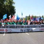 Участники Marcha Negra (“Чёрного марша”) подходят к Мадриду, 2012 г.