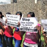 ATG workers picket the British Embassy in Sri Lanka