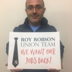 "Профсоюзная команда Roy Robson: Верните наши рабочие места!"