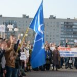Протест в городе Вараше