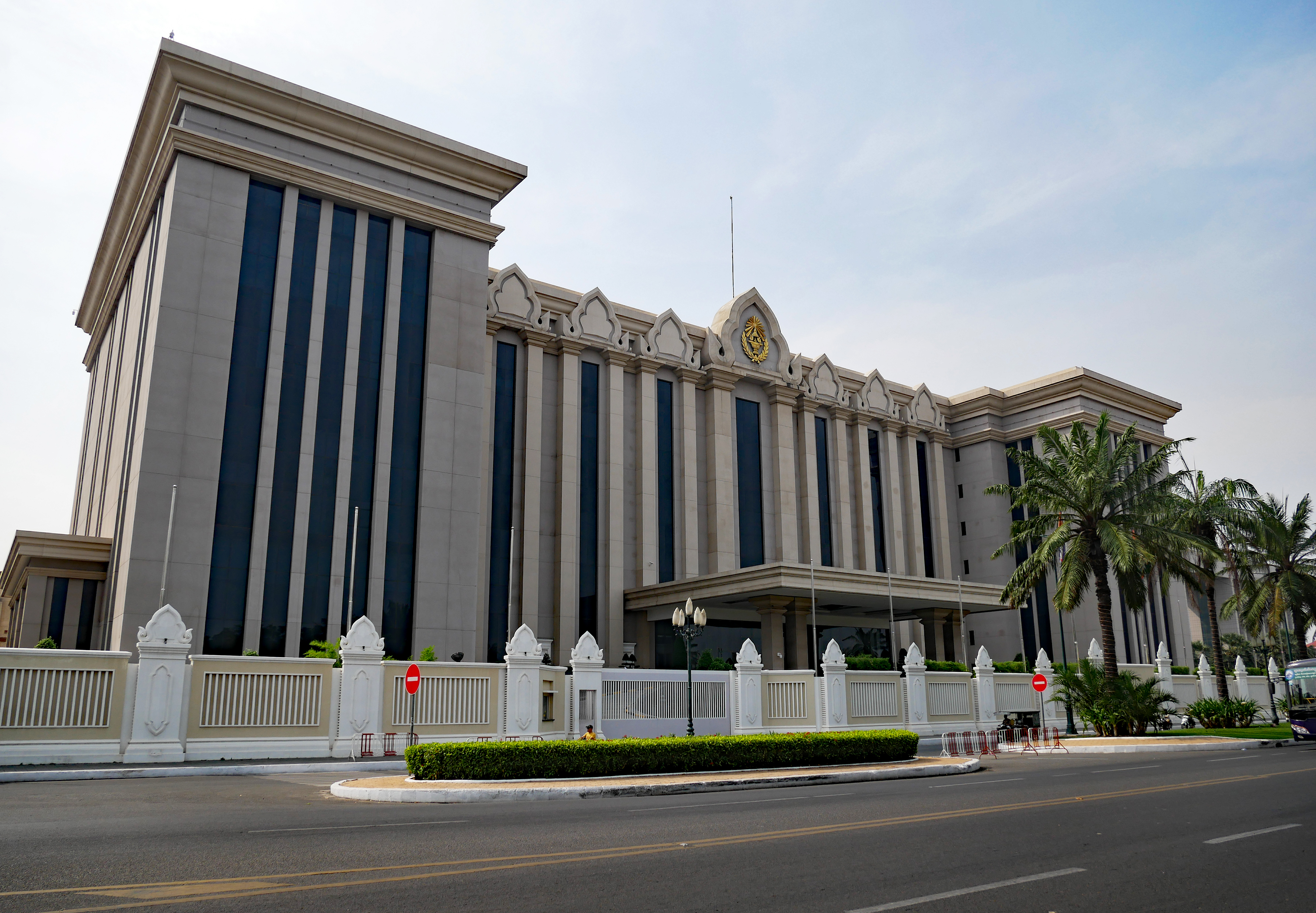 Phnom Penh, Cambodia. 27-12-2018. Cambodian Prime Minister’s office. Known as “Cambodian Peace Palace”, in Phnom Penh city centre. Dale Warren, Shutterstock