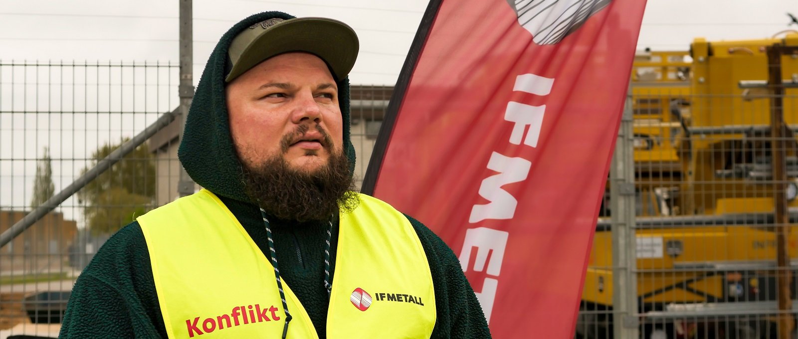 Janis Kuzma on strike in Malmö. Photo: Guillaume Amouret