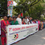 IndustriALL textile unions in Dhaka demand a stop to precarious work.