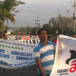 Manifestación de los trabajadores a favor de Rubén
