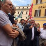 Action de protestation à Rome, photo de Femca-Cisl