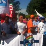 Акция протеста против увольнений в Италии, объявленных Whirlpool 