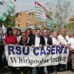 Акция протеста против увольнений в Италии, объявленных Whirlpool 