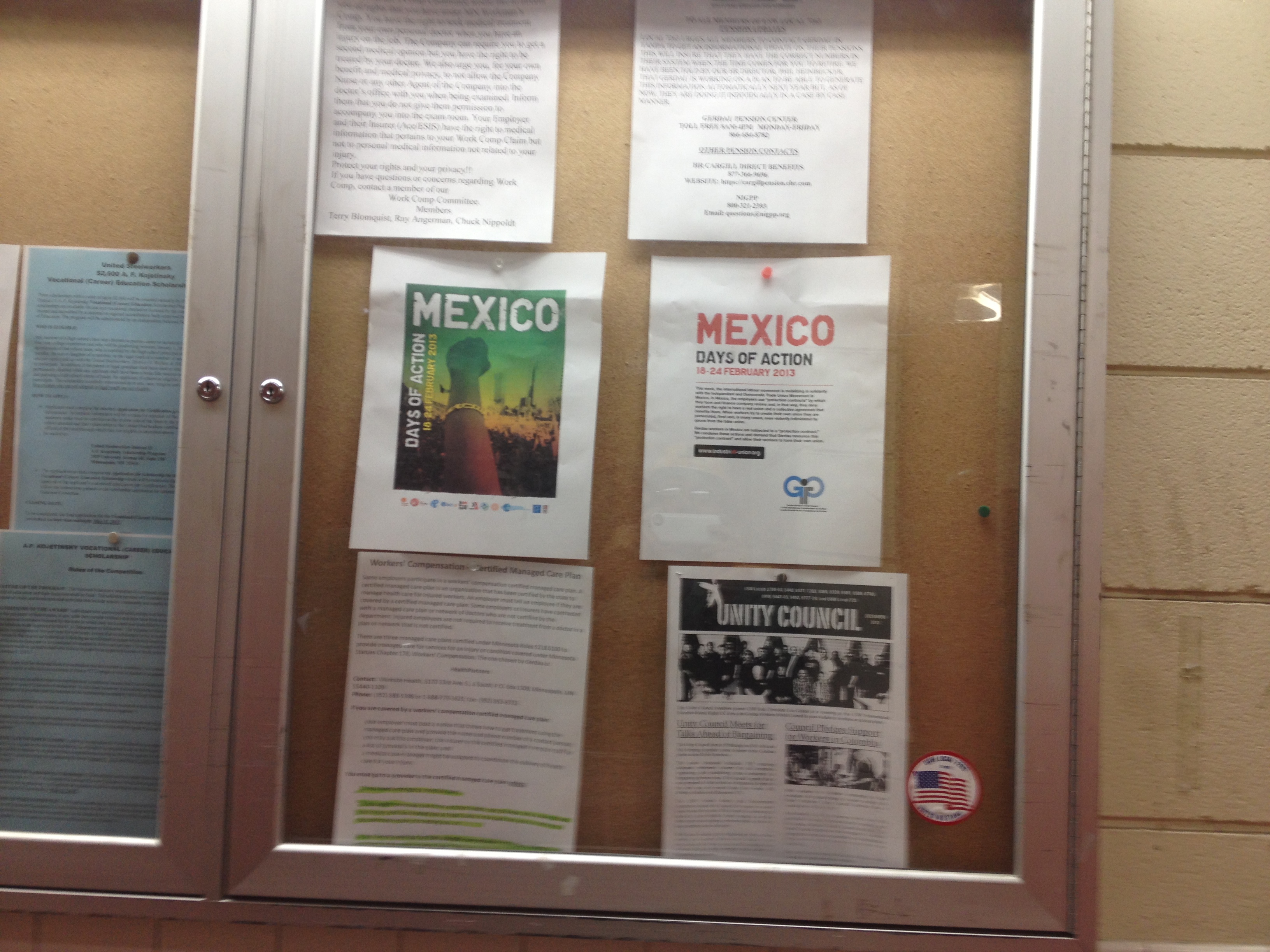 Trabajadores de USW Gerdau apoyan los días de acción sobre México en Saint Paul Minnesota