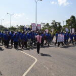 Workers called for tighter customs controls at the Africa Industrialization Day rally on 20 November. 
