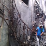 La fábrica incendiada (Foto: Misión de investigación del incendio en Kentex)