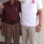Bala Tampoe con Jyrki Raina durante su visita a Sri Lanka en febrero de 2014.