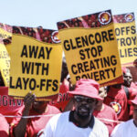 Акция протеста членов NUM против Glencore, 21 февраля