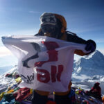 Everest with flags