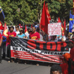 Rassemblement des syndicats mauriciens pour exiger un salaire minimum national à l’occasion de la JMTD. CMCTEU