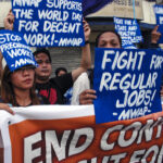 Rassemblement du syndicat philippin MWAP à l’occasion de la JMTD. MWAP