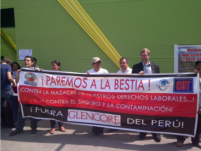 Манифестация во время COP 20 в Перу, 2014.